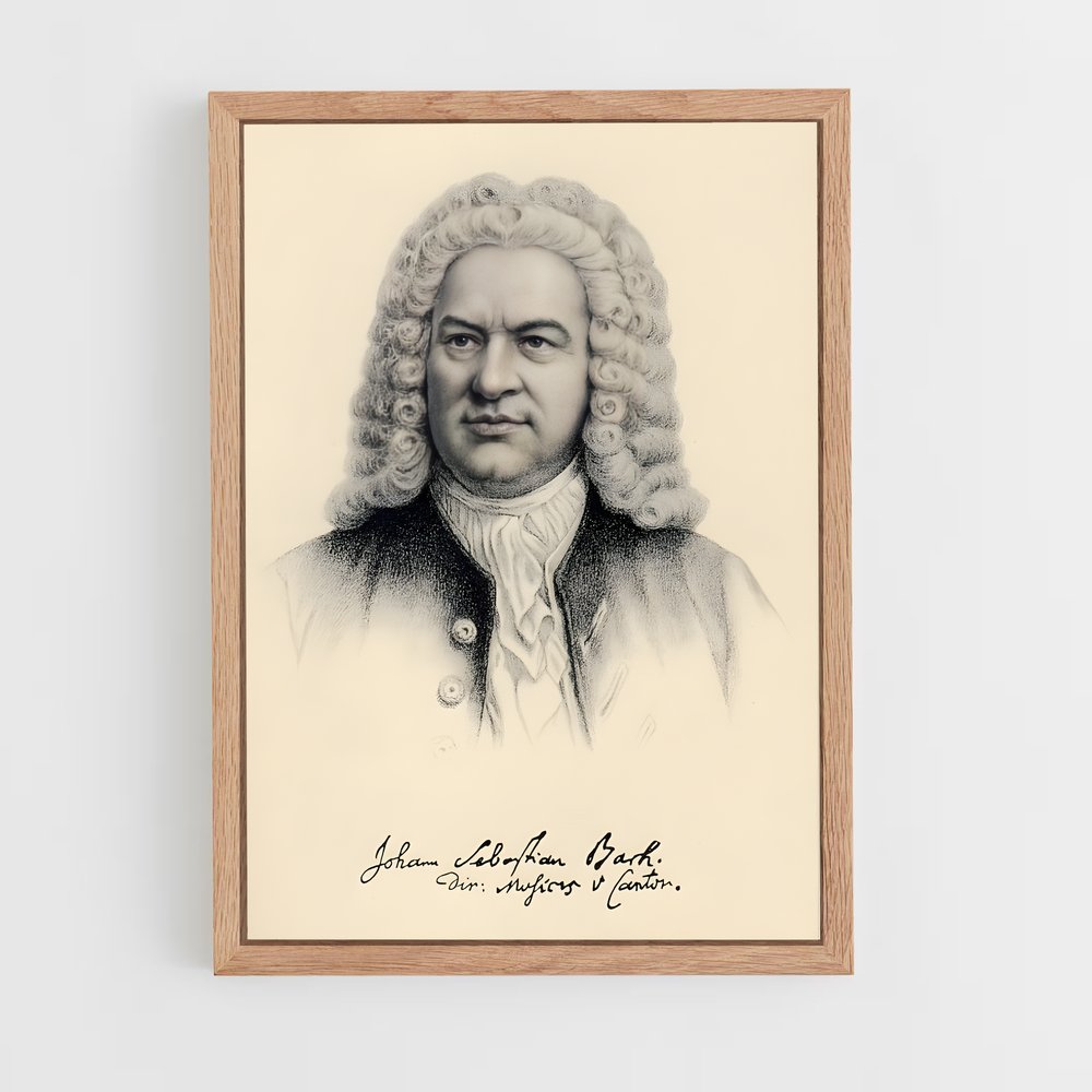 ap-johann sebastian bach-2 cadre Bois clair