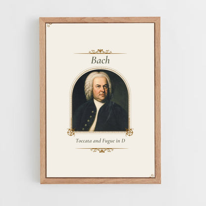 ap-johann sebastian bach-3 cadre Bois clair