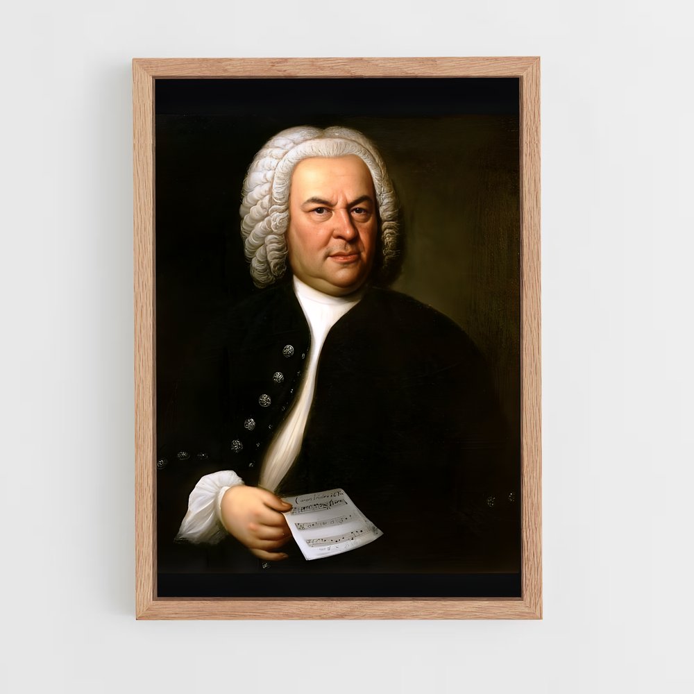 ap-johann sebastian bach-5 cadre Bois clair