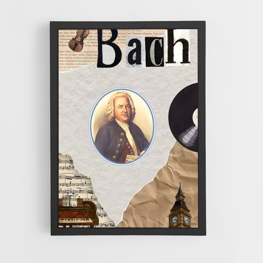 ap-johann sebastian bach-6 cadre Noir