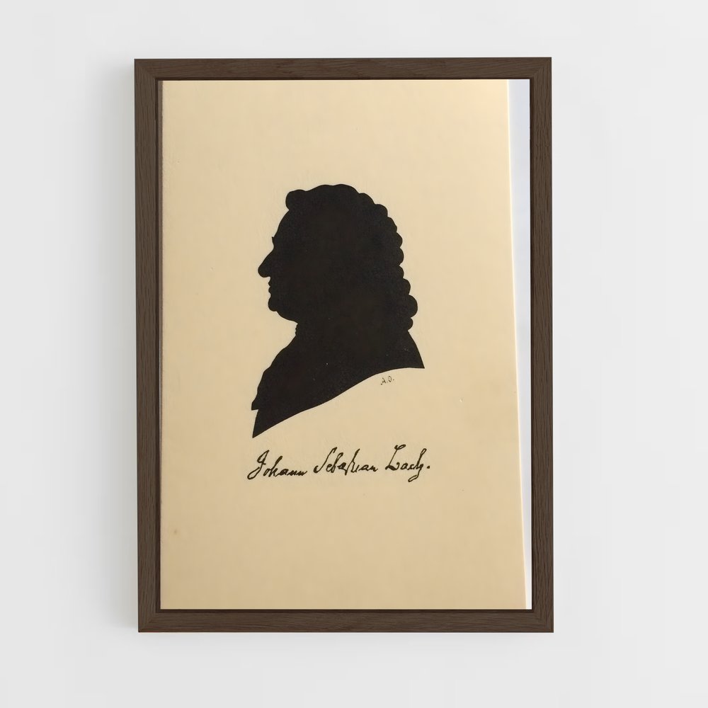 ap-johann sebastian bach-7 cadre Bois foncé