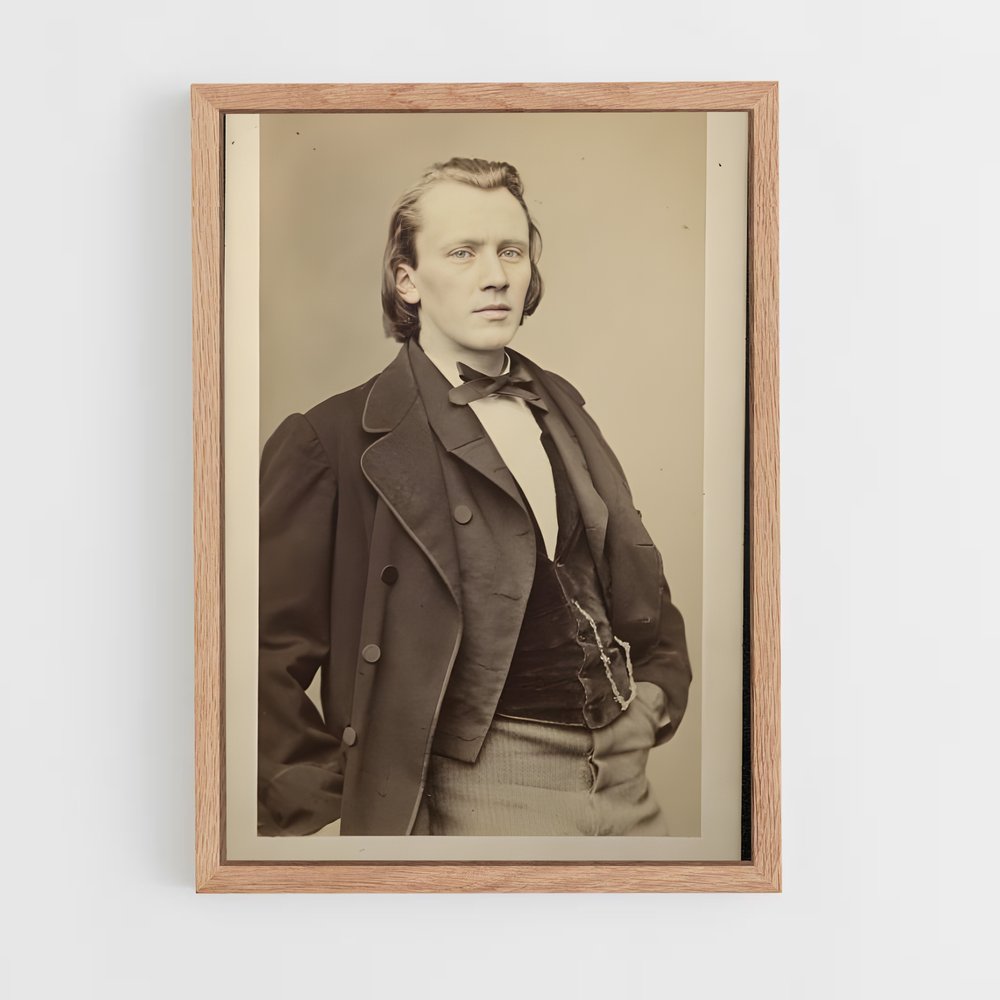 ap-johannes brahms-3 cadre Bois clair