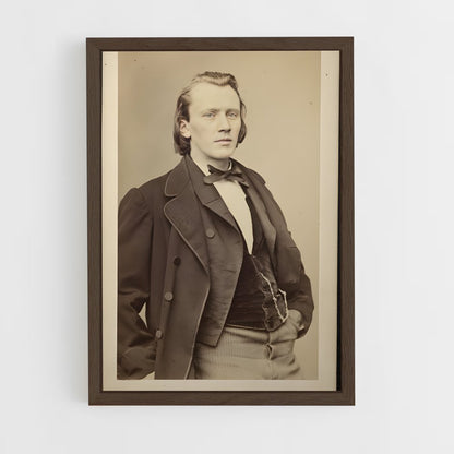 ap-johannes brahms-3 cadre Bois foncé