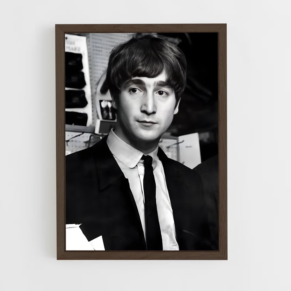ap-john lennon-3 cadre Bois foncé