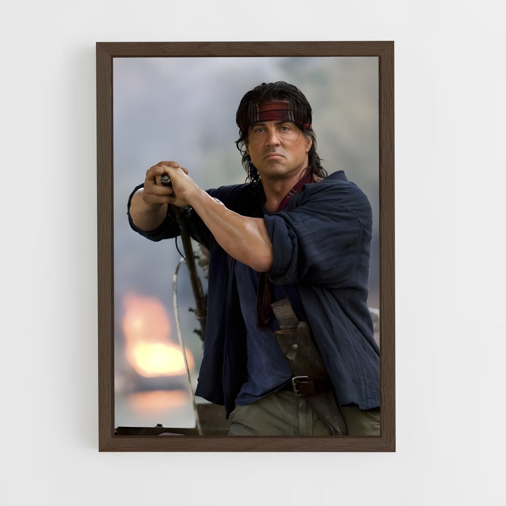 ap-john rambo-3 cadre Bois foncé