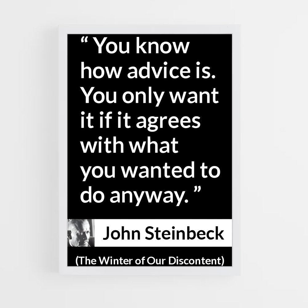 ap-john steinbeck-3 cadre Blanc