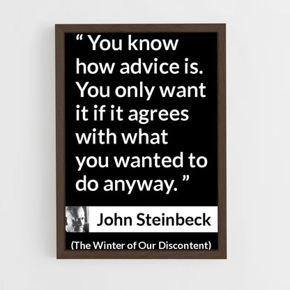 ap-john steinbeck-3 cadre Bois foncé