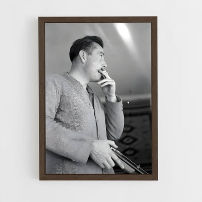 ap-john steinbeck-9 cadre Bois foncé