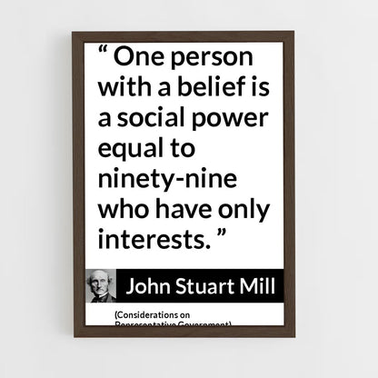 ap-john stuart mill-2 cadre Bois foncé