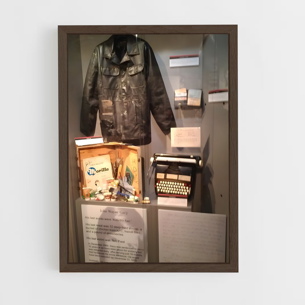 ap-john wayne gacy-4 cadre Bois foncé