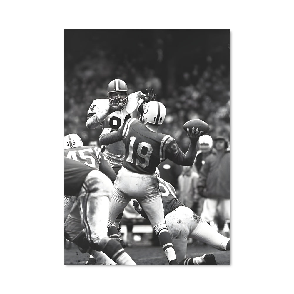 Poster Unitas à la Ligne d'Endzone