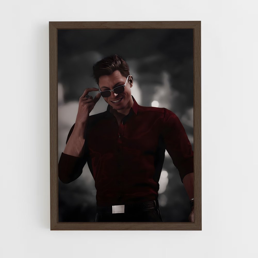 ap-johnny cage-1 cadre Bois foncé