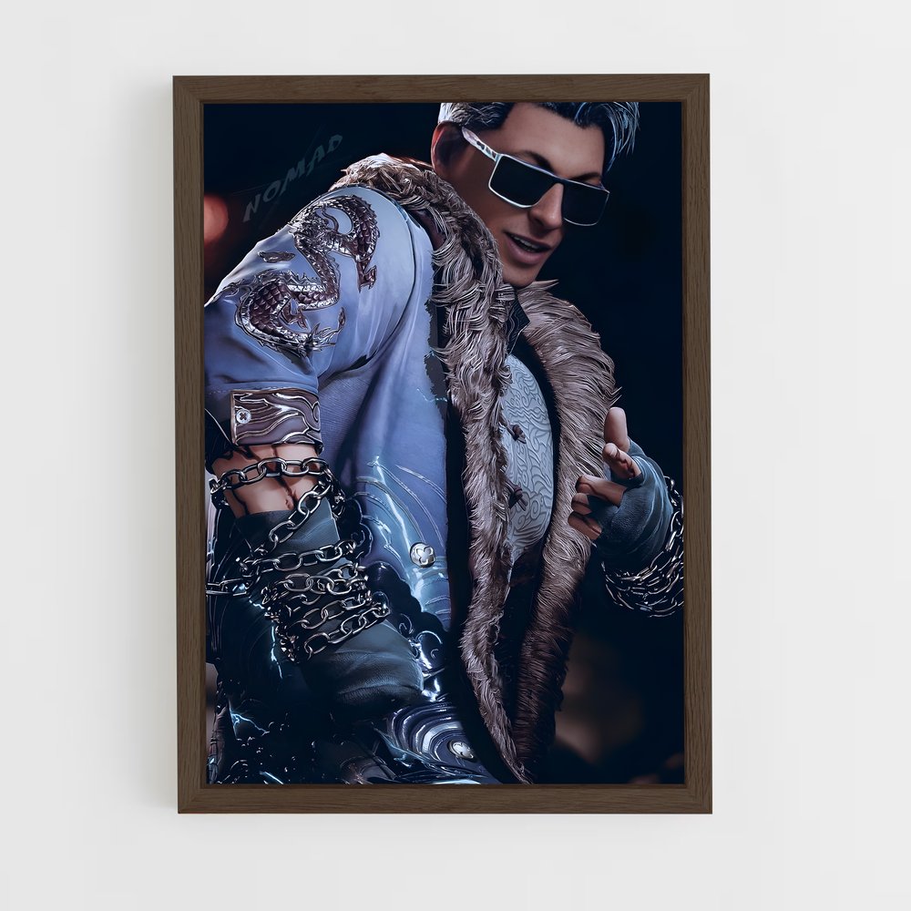 ap-johnny cage-3 cadre Bois foncé