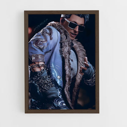 ap-johnny cage-3 cadre Bois foncé