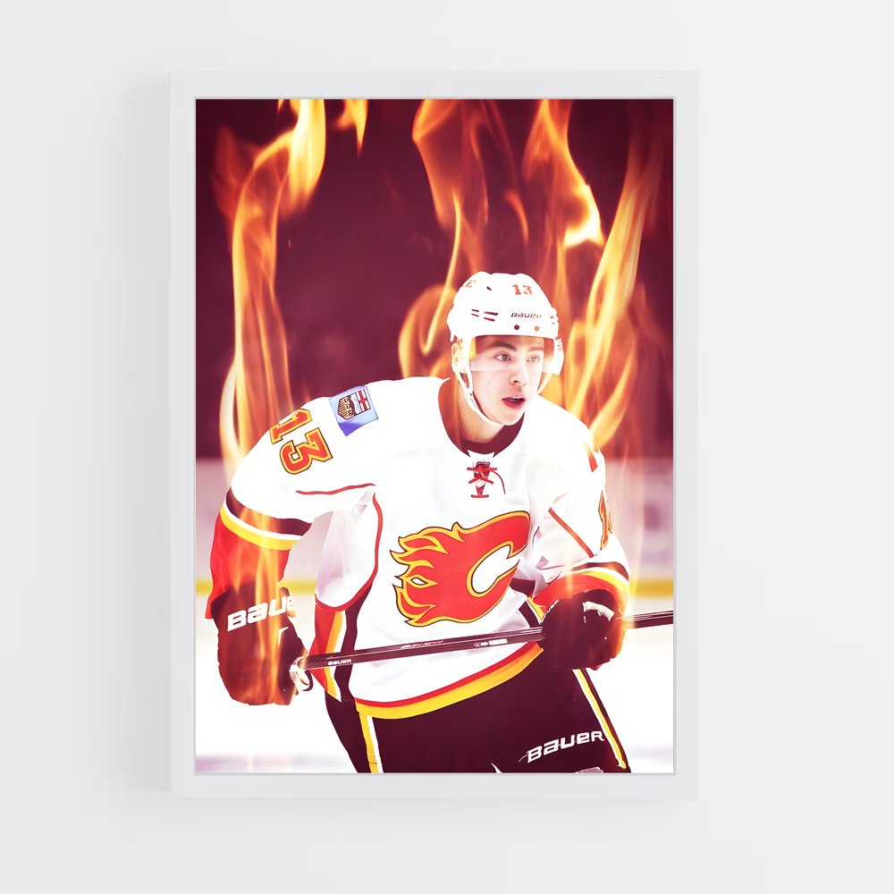 ap-johnny gaudreau-3 cadre Blanc