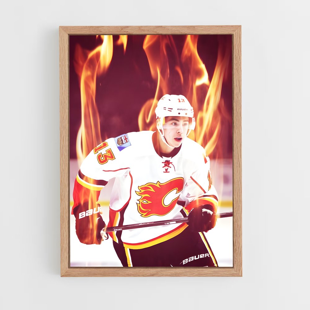 ap-johnny gaudreau-3 cadre Bois clair