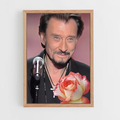 ap-johnny hallyday-11 cadre Bois clair