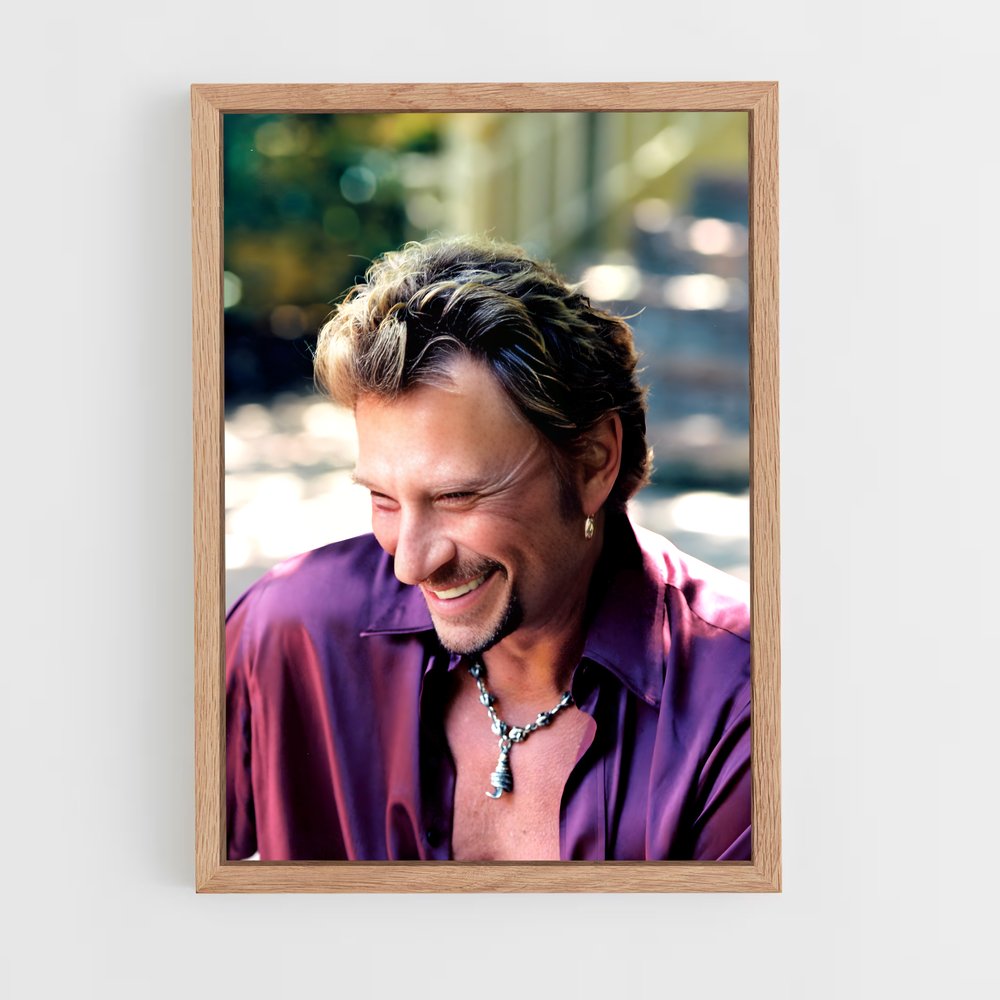 ap-johnny hallyday-6 cadre Bois clair