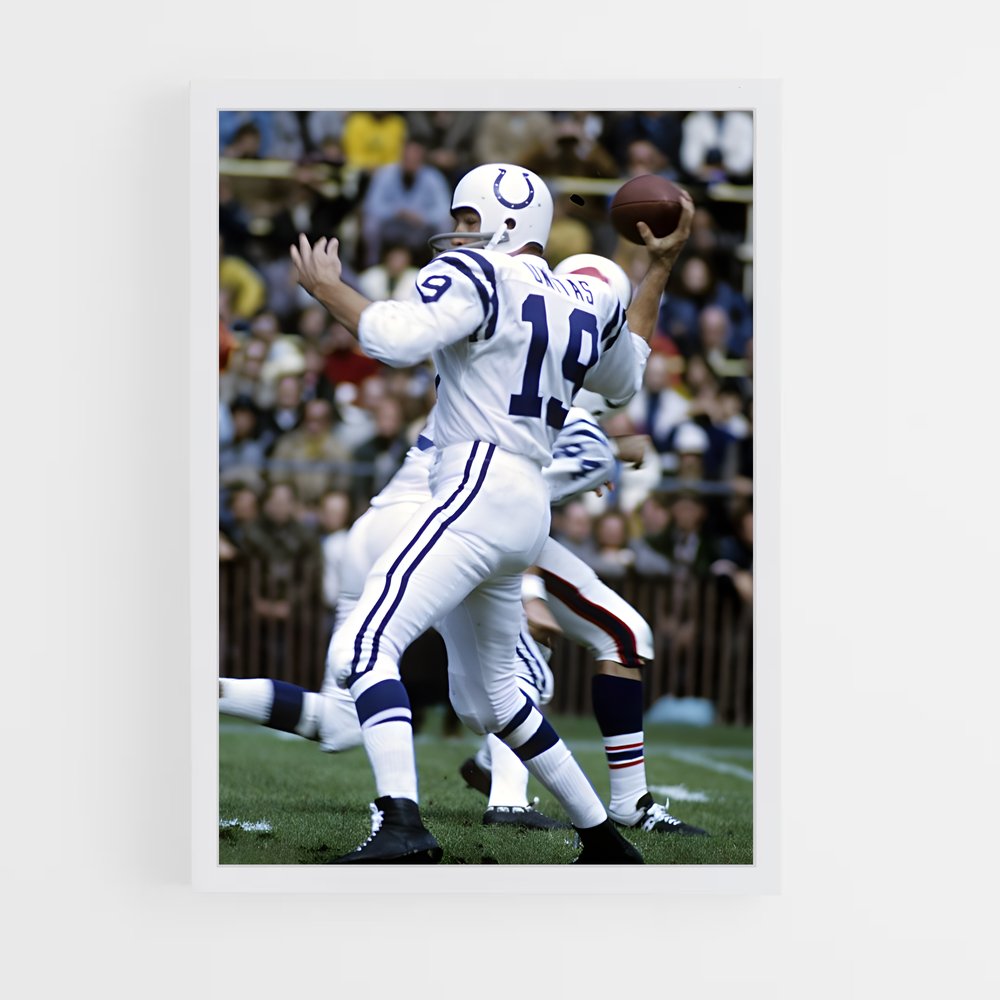 ap-johnny unitas-1 cadre Blanc