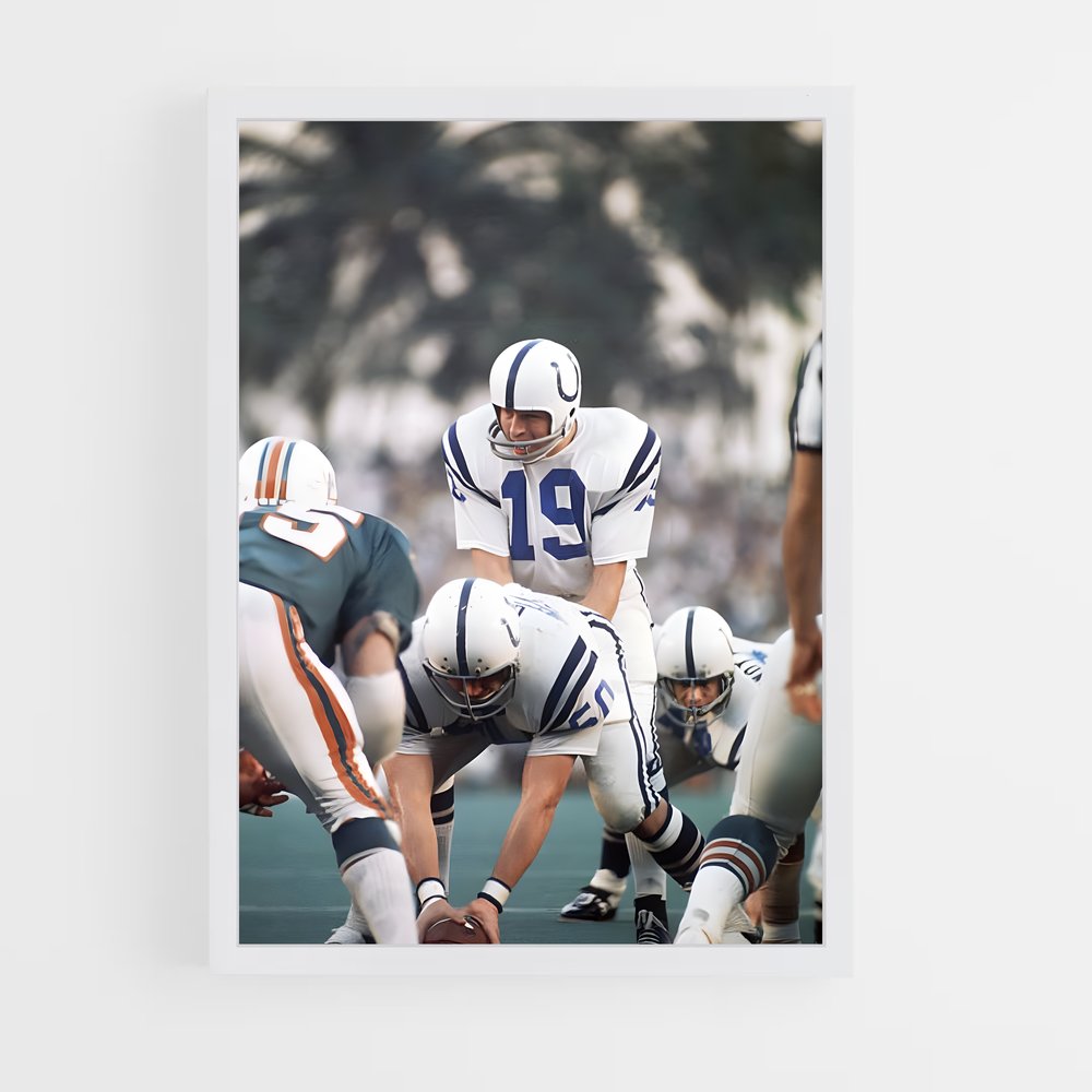 ap-johnny unitas-4 cadre Blanc