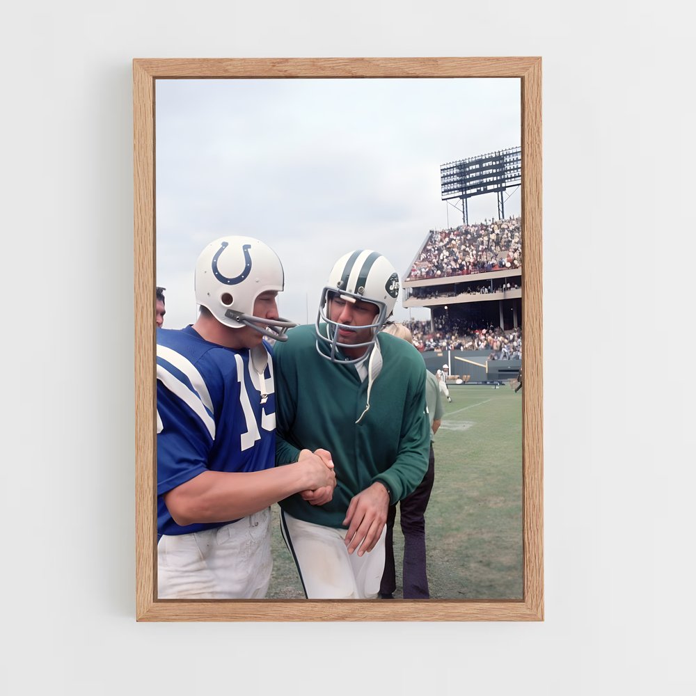 ap-johnny unitas-5 cadre Bois clair