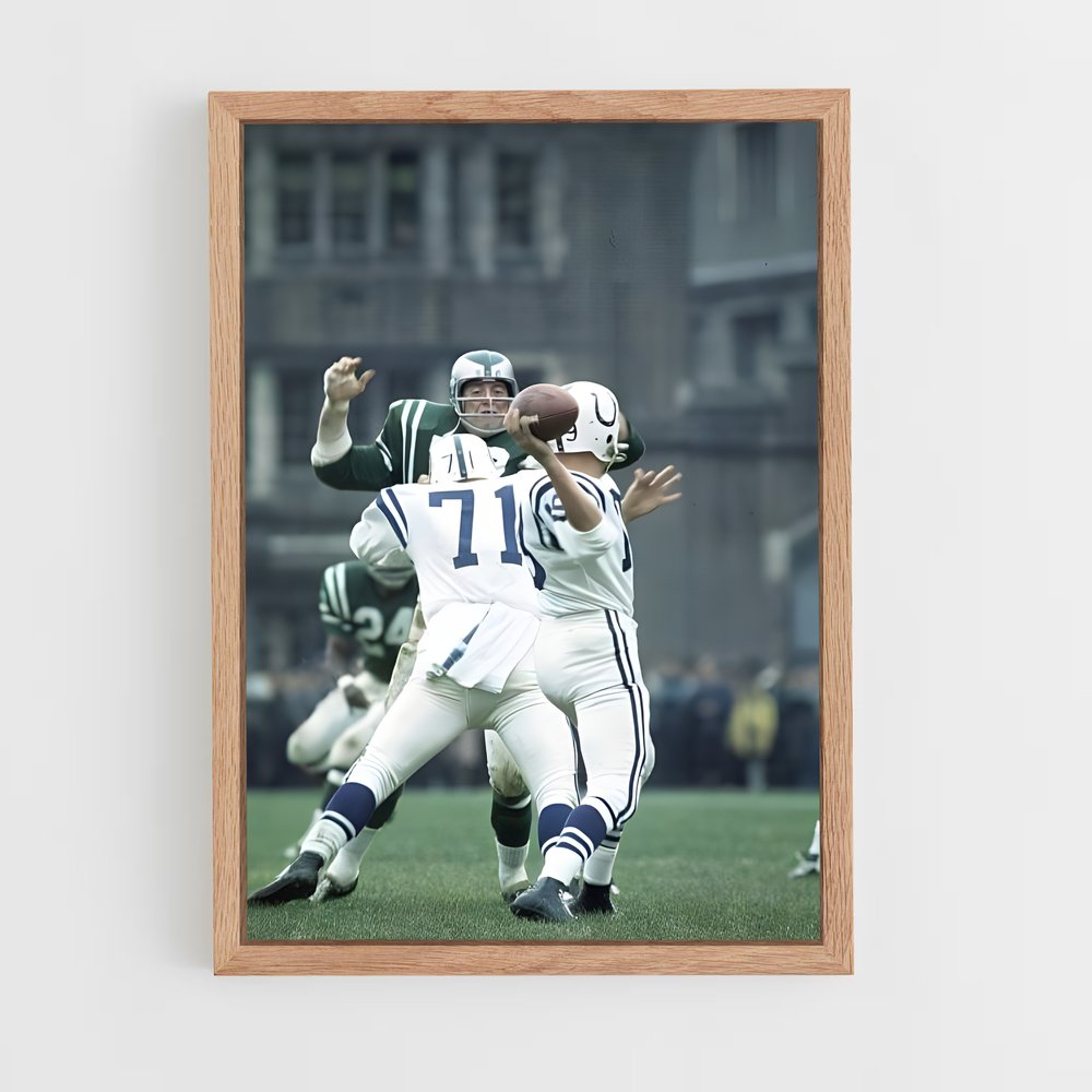 ap-johnny unitas-6 cadre Bois clair