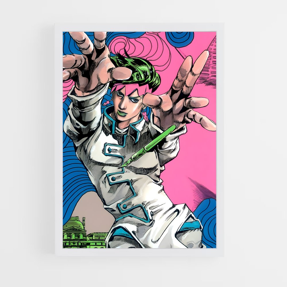 ap-jojos bizarre adventure-2 cadre Blanc