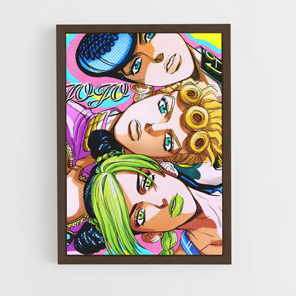 ap-jojos bizarre adventure-4 cadre Bois foncé