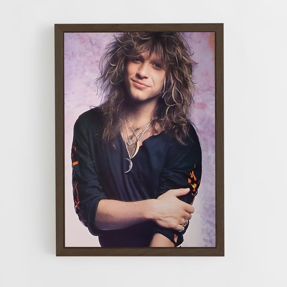 ap-jon bon jovi-4 cadre Bois foncé