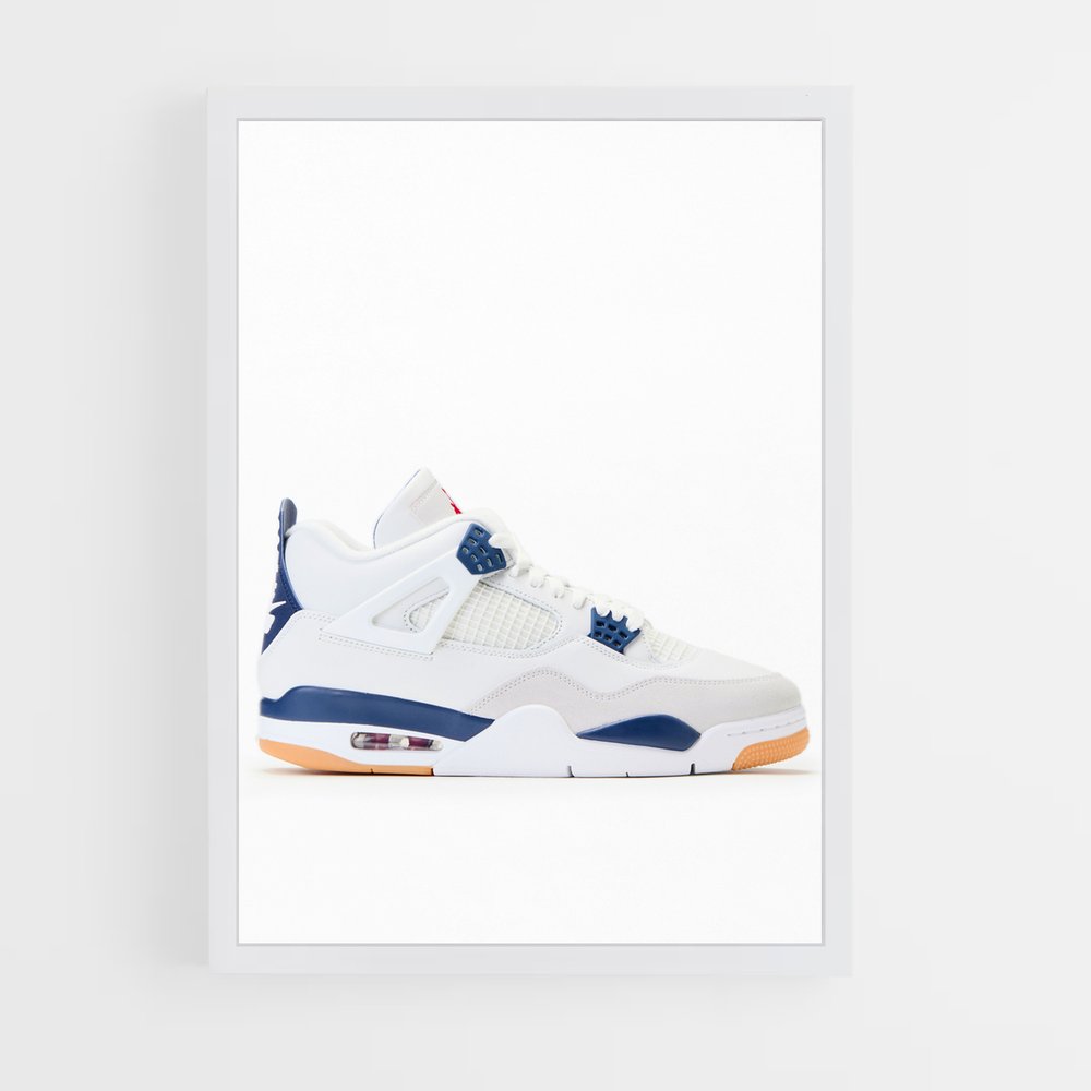 ap-jordan 4-1 cadre Blanc