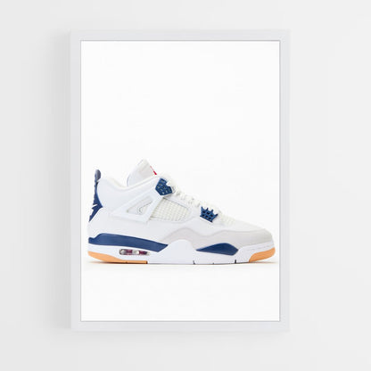 ap-jordan 4-1 cadre Blanc