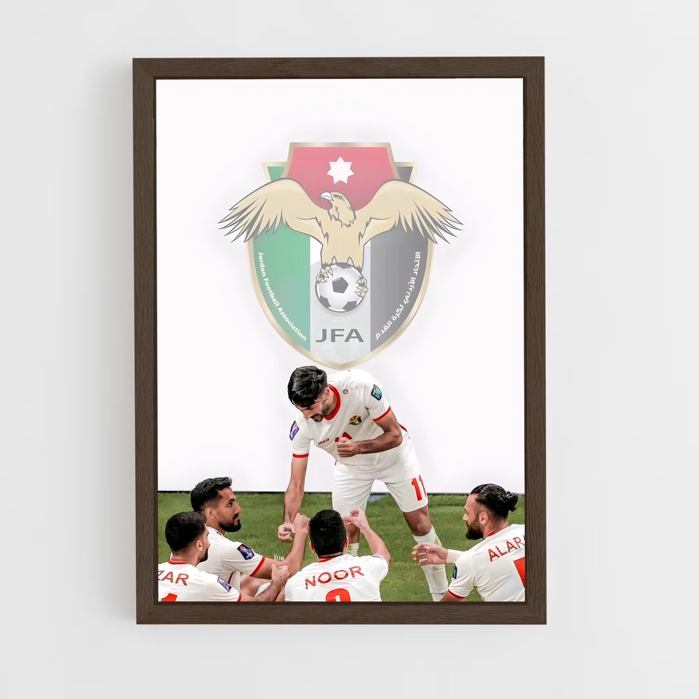 ap-jordan national football team-1 cadre Bois foncé