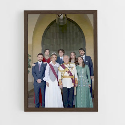 ap-jordanian royal family-3 cadre Bois foncé