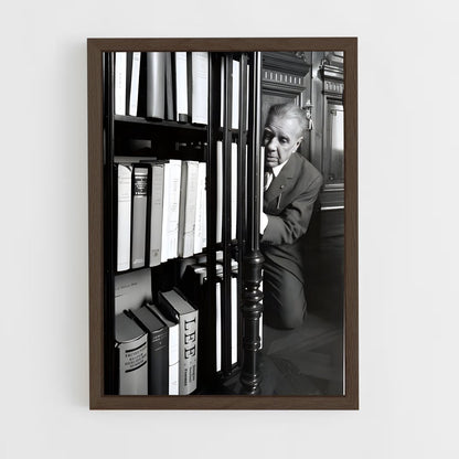 ap-jorge luis borges-6 cadre Bois foncé