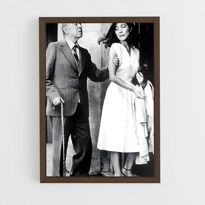 ap-jorge luis borges-7 cadre Bois foncé