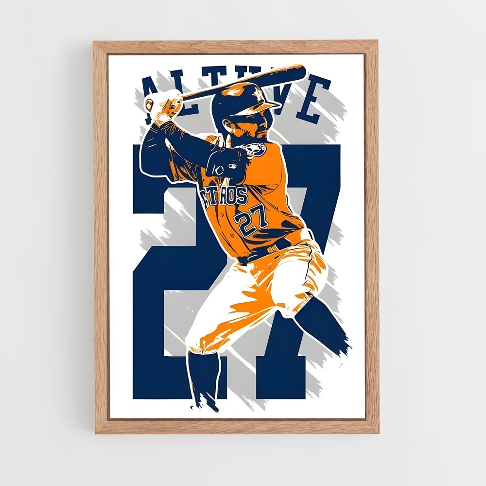 ap-jose altuve-7 cadre Bois clair