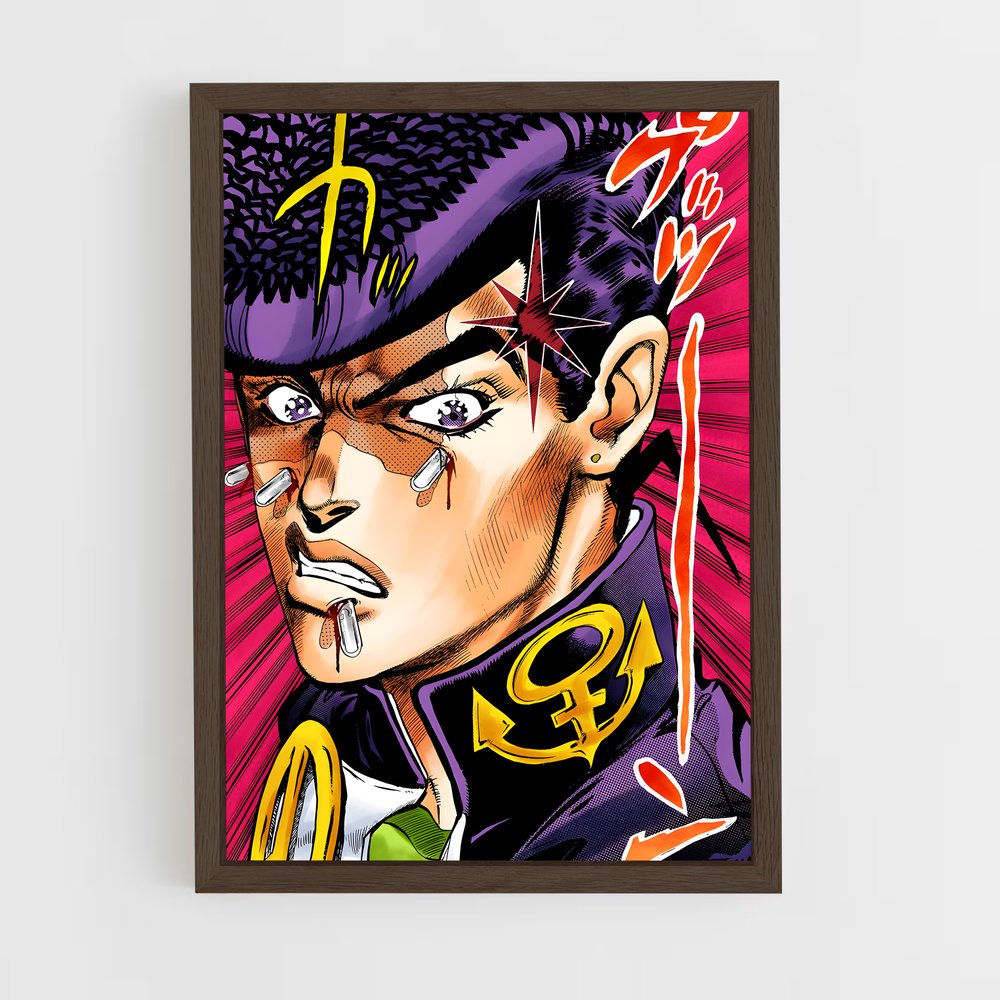 ap-josuke higashikata-4 cadre Bois foncé