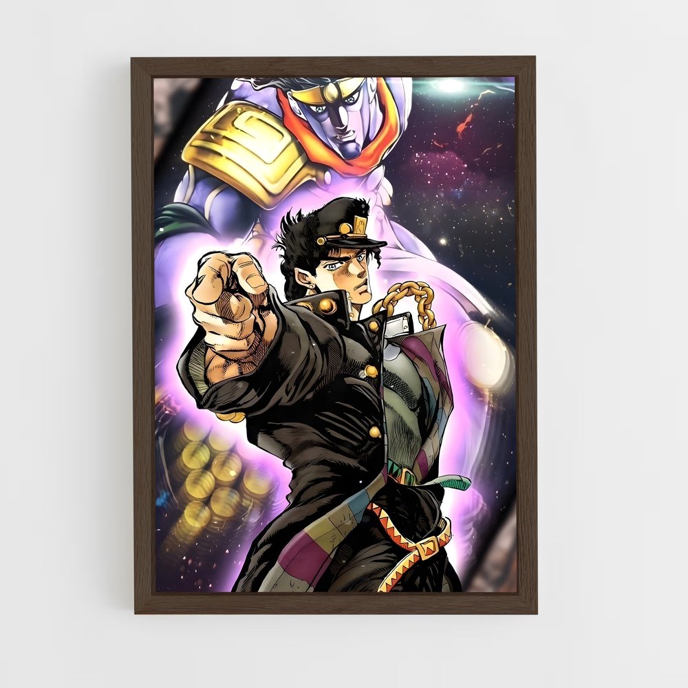 ap-jotaro kujo-1 cadre Bois foncé