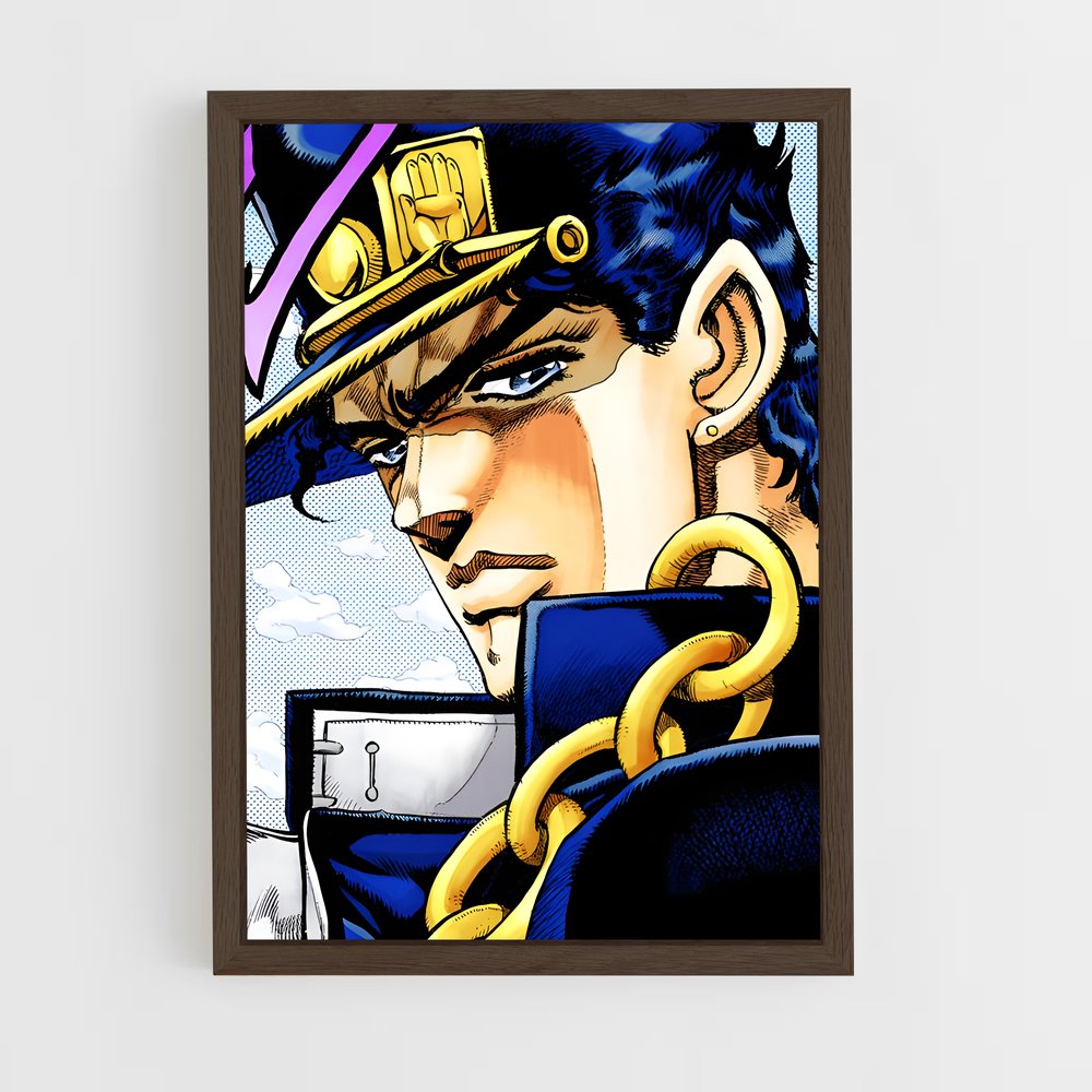 ap-jotaro kujo-3 cadre Bois foncé