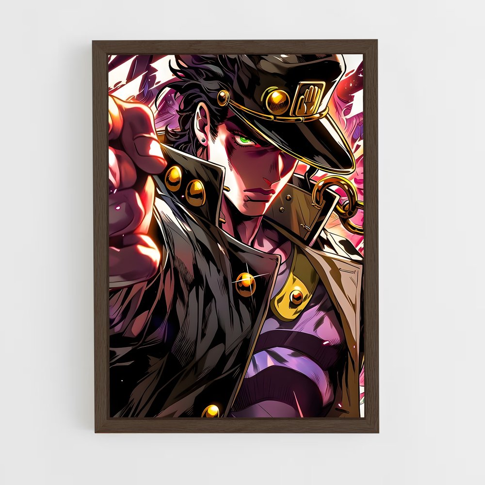 ap-jotaro kujo-4 cadre Bois foncé