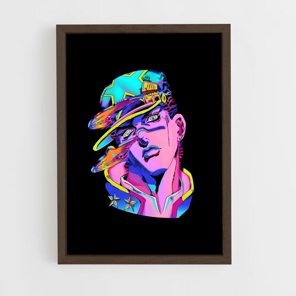 ap-jotaro kujo-5 cadre Bois foncé
