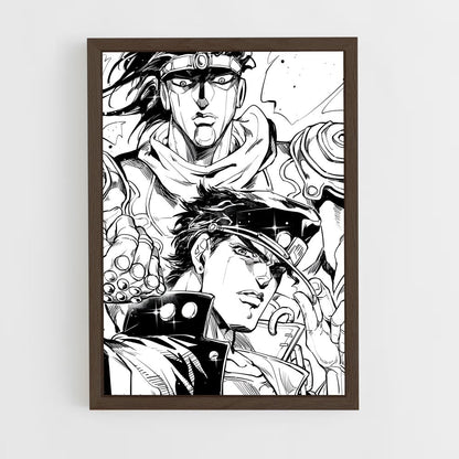 ap-jotaro kujo-7 cadre Bois foncé