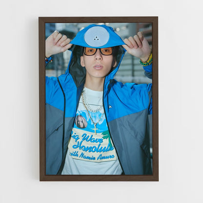 ap-jp the wavy-4 cadre Bois foncé