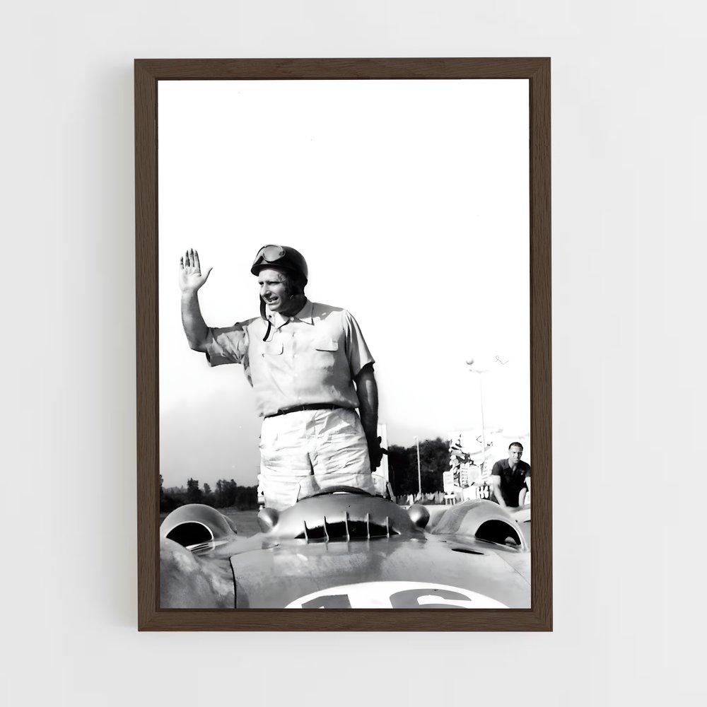 ap-juan manuel fangio-3 cadre Bois foncé