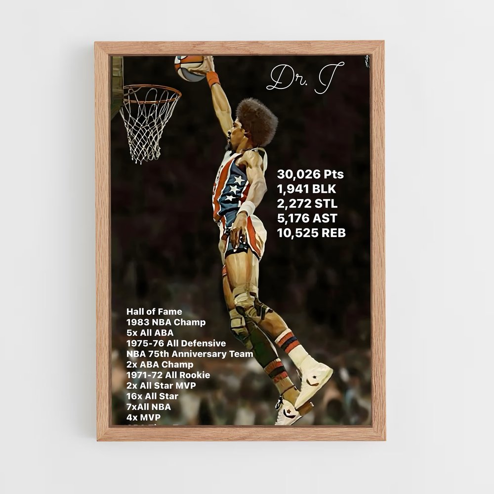 ap-julius erving-7 cadre Bois clair
