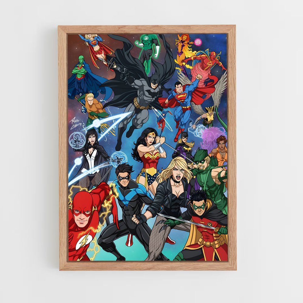ap-justice league-12 cadre Bois clair
