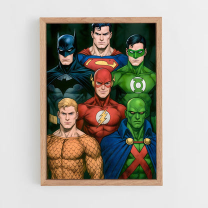 ap-justice league-15 cadre Bois clair