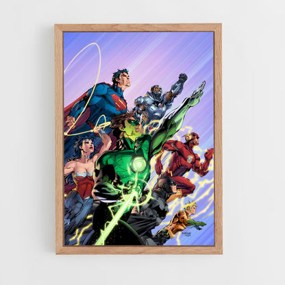 ap-justice league-2 cadre Bois clair