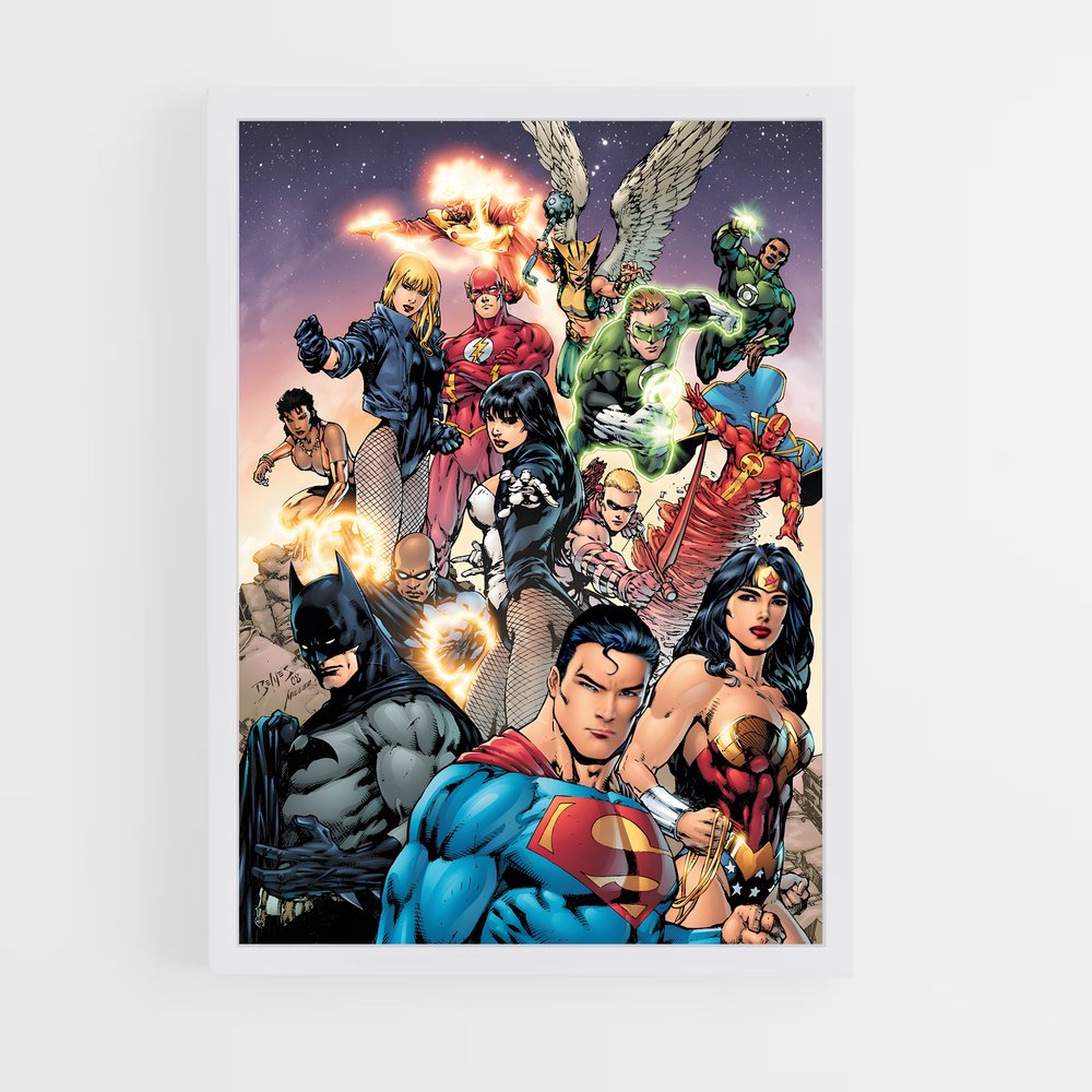 ap-justice league-3 cadre Blanc