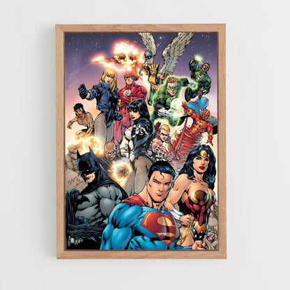 ap-justice league-3 cadre Bois clair